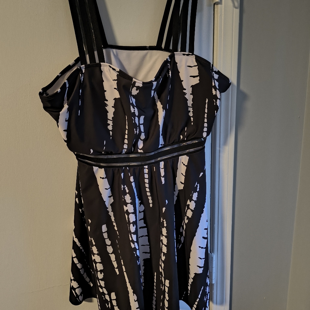 Black and White Patterned Dress